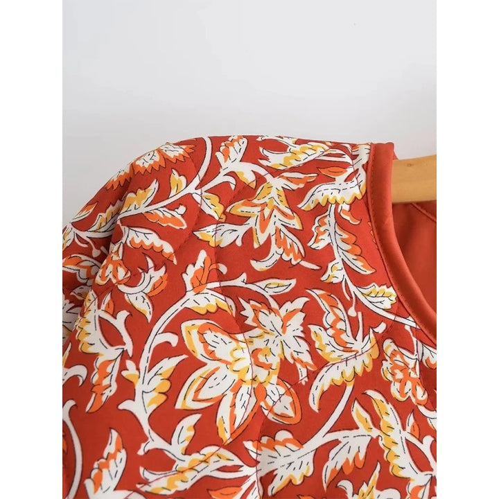 Ivy | Quilted Floral Zip-Front Jacket