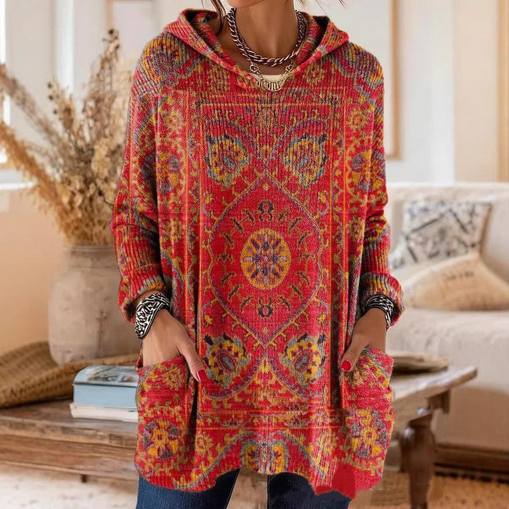 Lizzy | Kapuzen-Tunika mit Retroprint