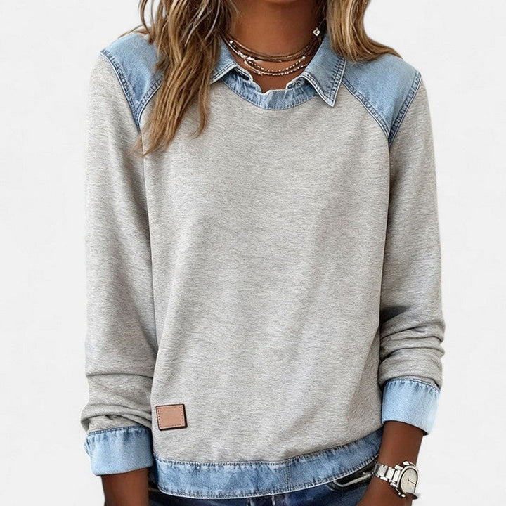 Zailah | Two-Tone Panel Sweater