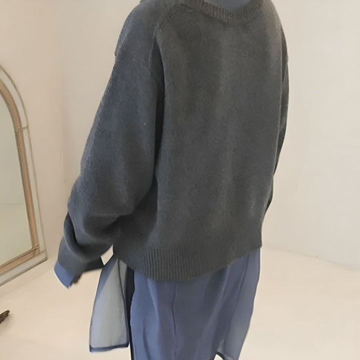 Women's Cardigan | Asymmetrical Button-Front Knit