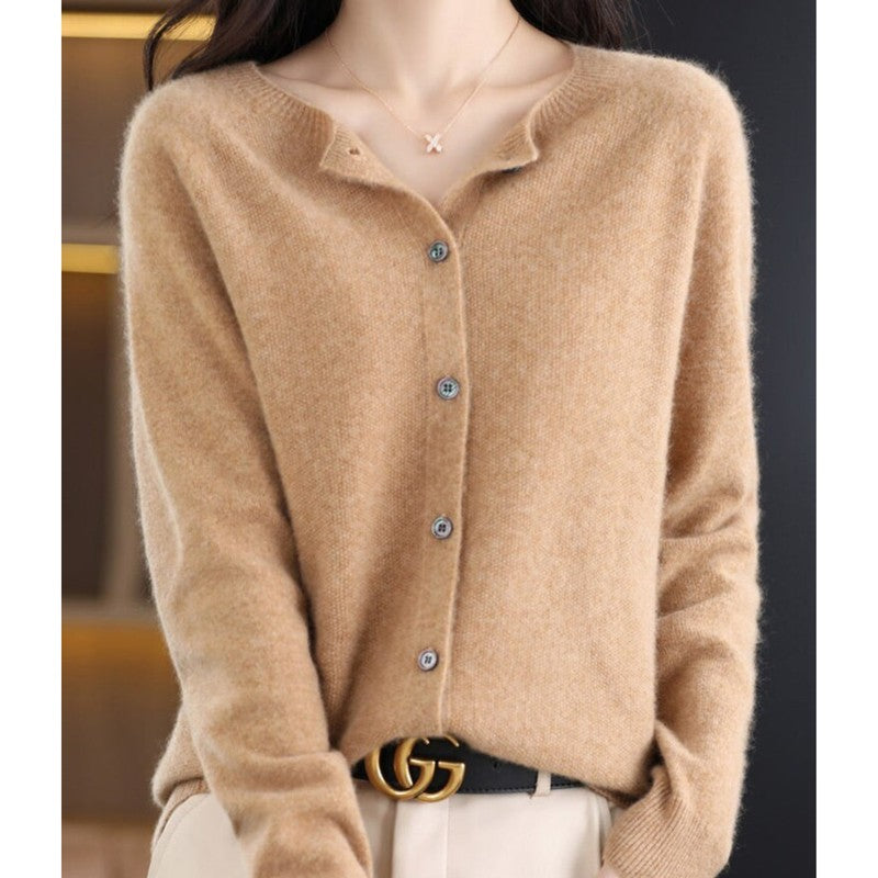 Women Cardigan | Round Neck Knitted Wrap