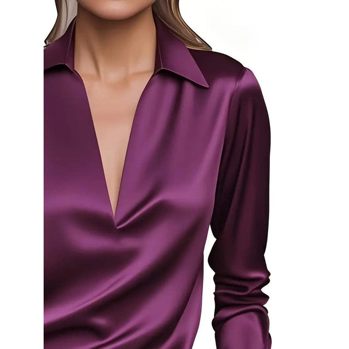 Anna | Soft Structured V-Neck Blouse