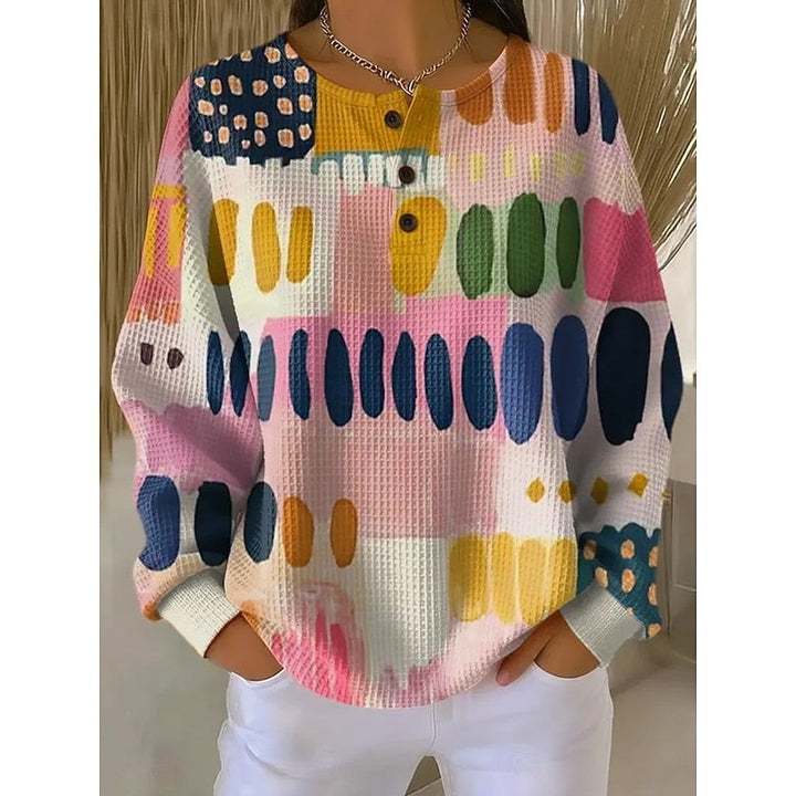 Melody | Abstract Print Crew Neck Sweater