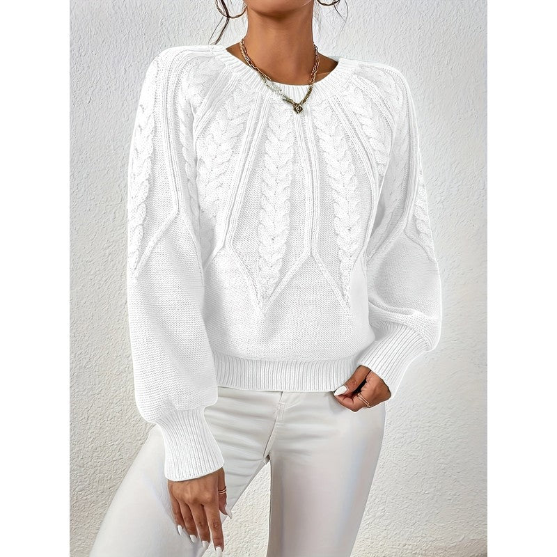 Women's Sweater | Relaxed Cable-Knit Pullover