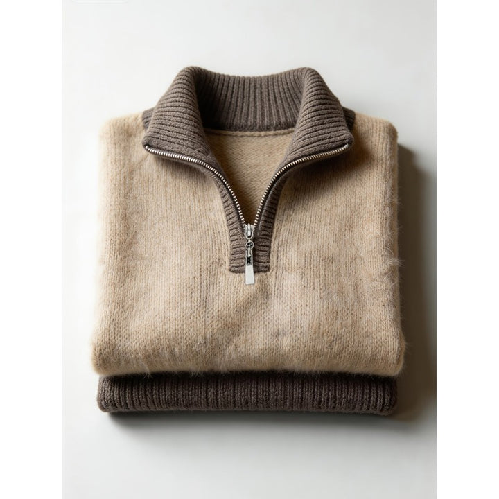 Olivia | Half-Zip Knit Sweater