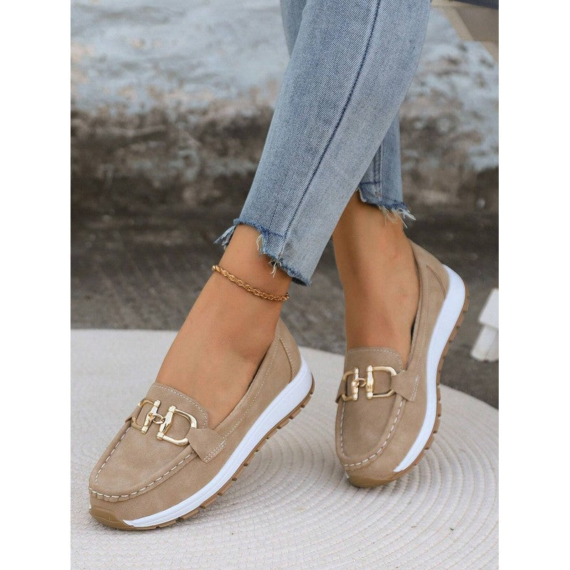 Elena | Buckle-Accent Slip-On Loafers