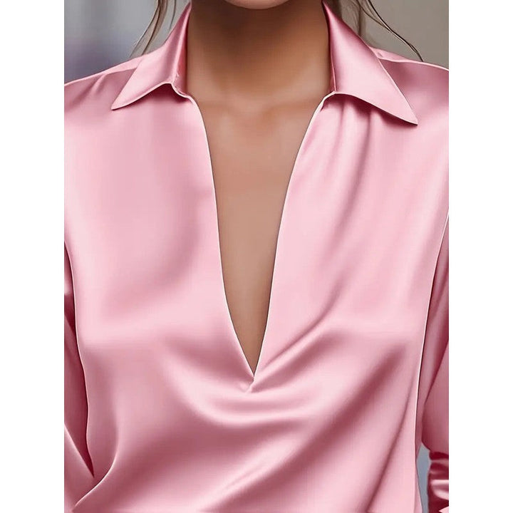 Anna | Soft Structured V-Neck Blouse