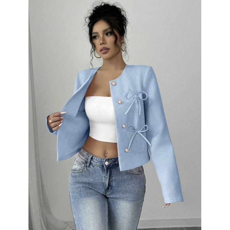 Odette | Cropped Bow-Detail Jacket