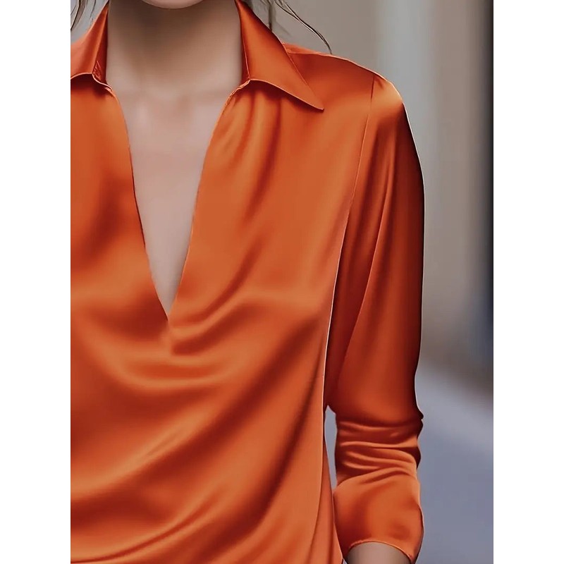 Anna | Soft Structured V-Neck Blouse