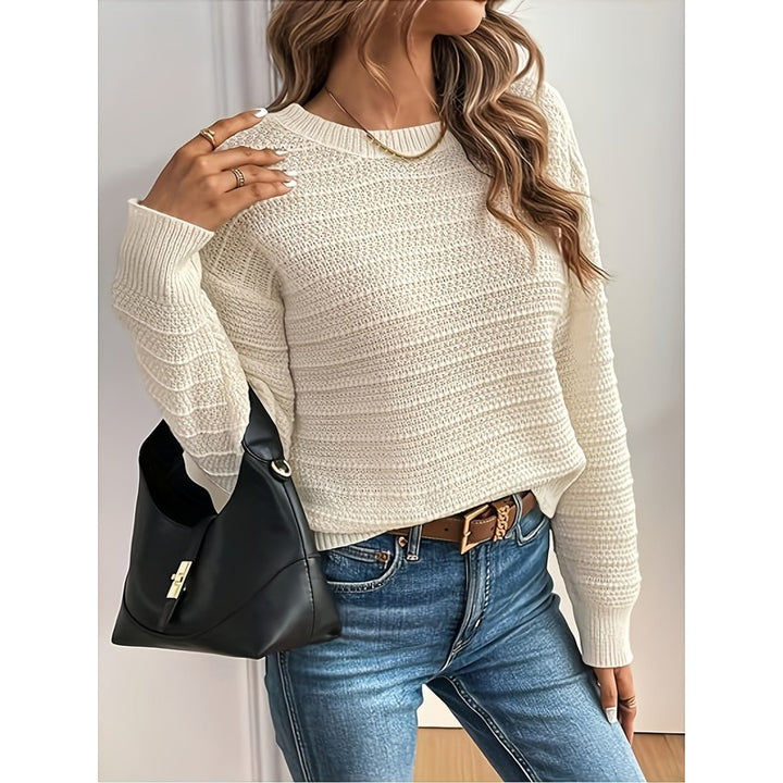 Imogen | Cropped Bow-Back Knit Sweater
