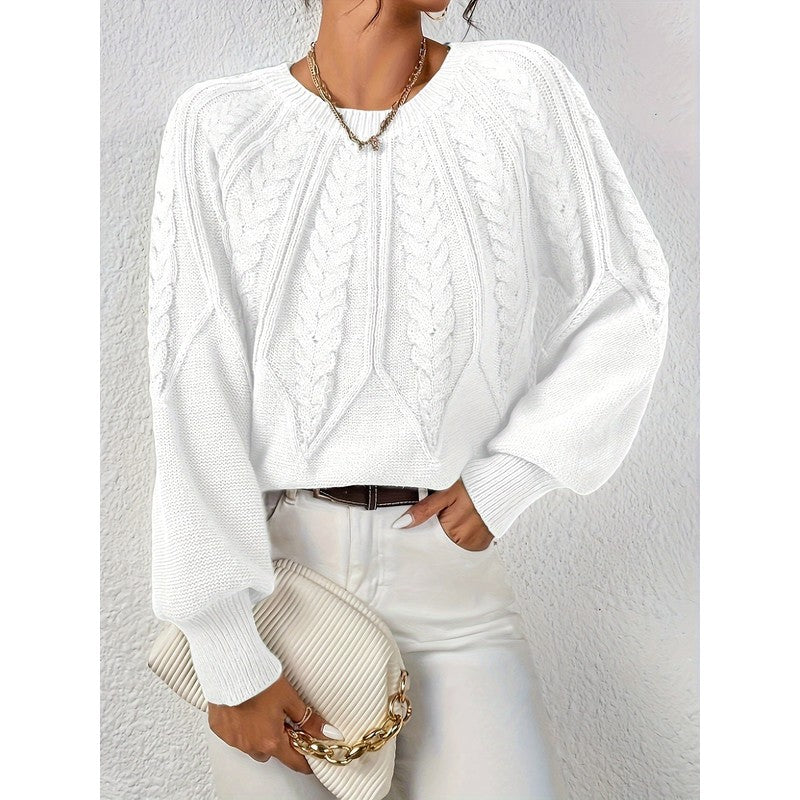 Women's Sweater | Relaxed Cable-Knit Pullover