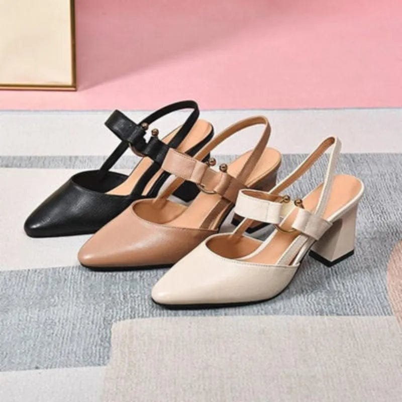 Ombeline | Pointed-Toe Slingback Heels