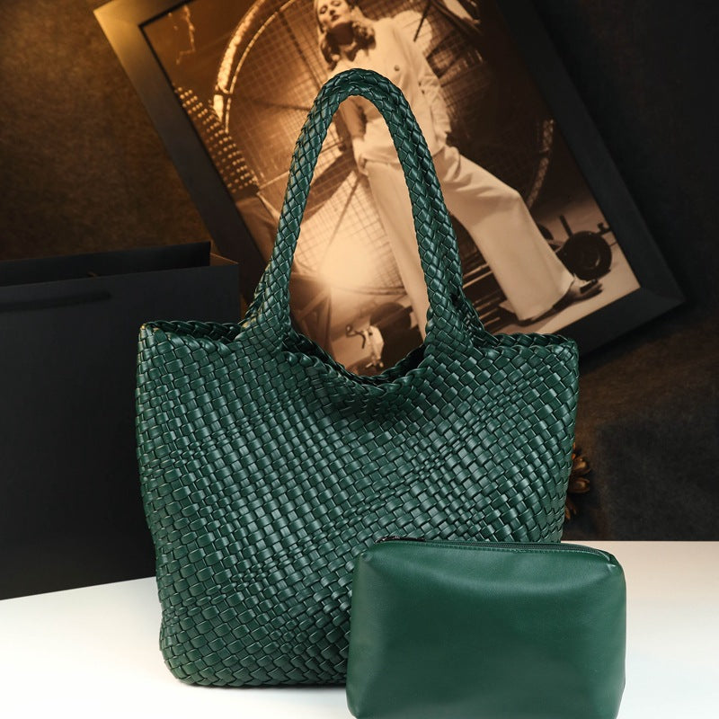 Avery | Geflochtene Leder-Shopper-Tasche
