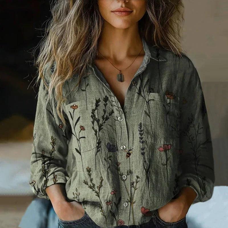 Rebecca | Vintage blouse met bohemian patroon