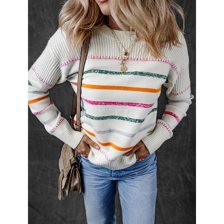 Linnea | Striped Round-Neck Sweater