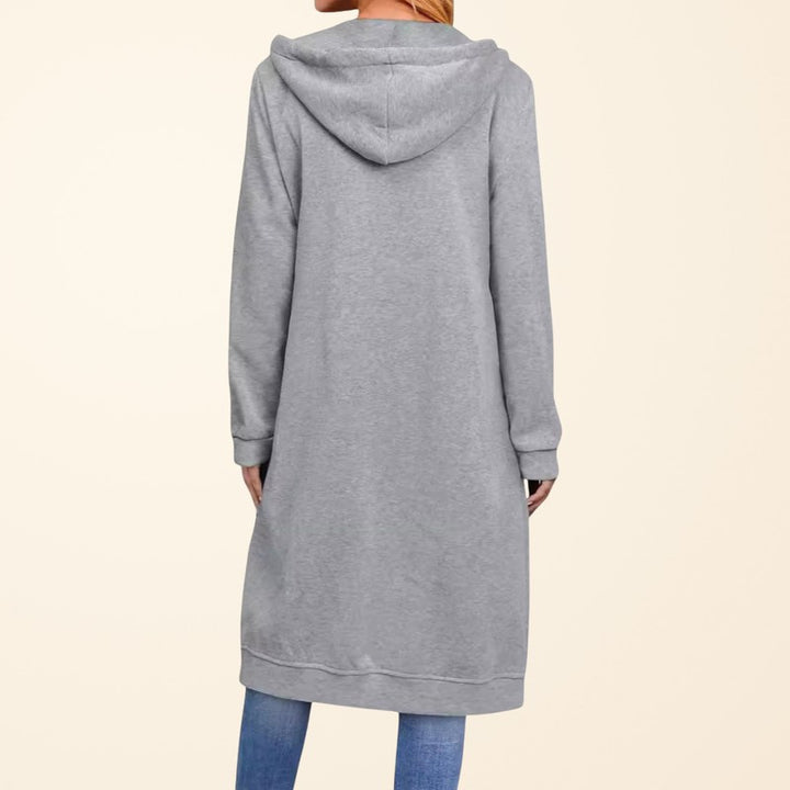 Women's Cardigan | Longline Zip-Up Hooded Style