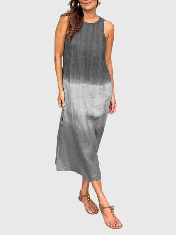Sienna | Vestido midi sem mangas em degradé