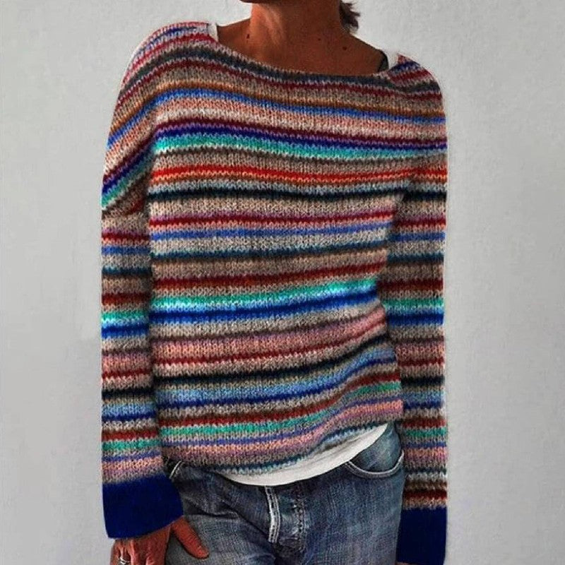 Women's Elina | Striped Relaxed Knit Sweater