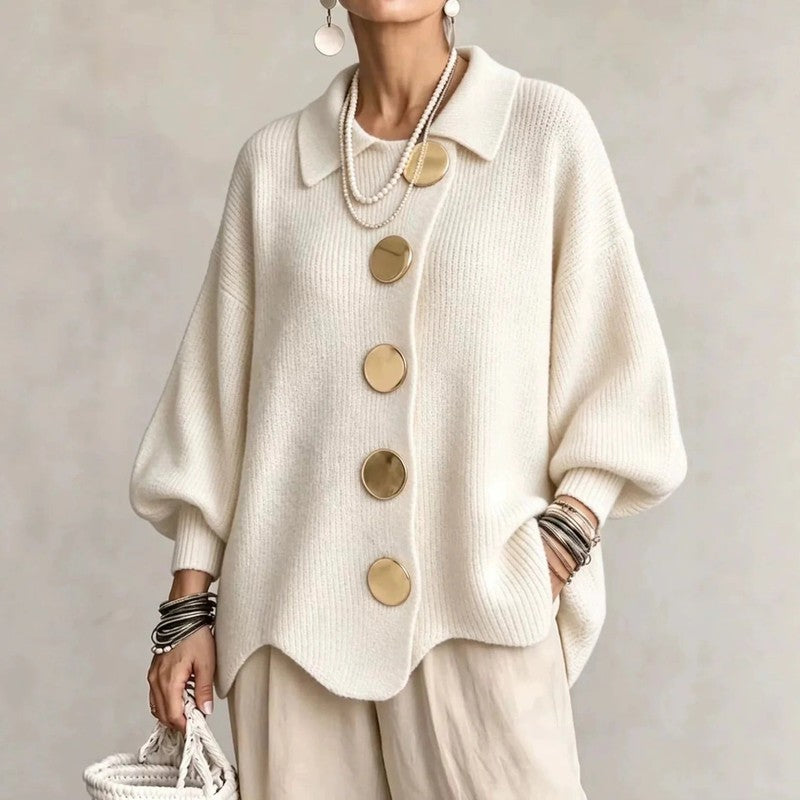 Matilda | Oversized Ribbed Button Cardigan