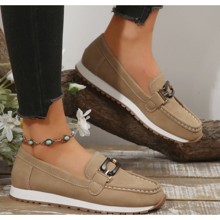 Dahlia | Chain Trim Wedge Loafers