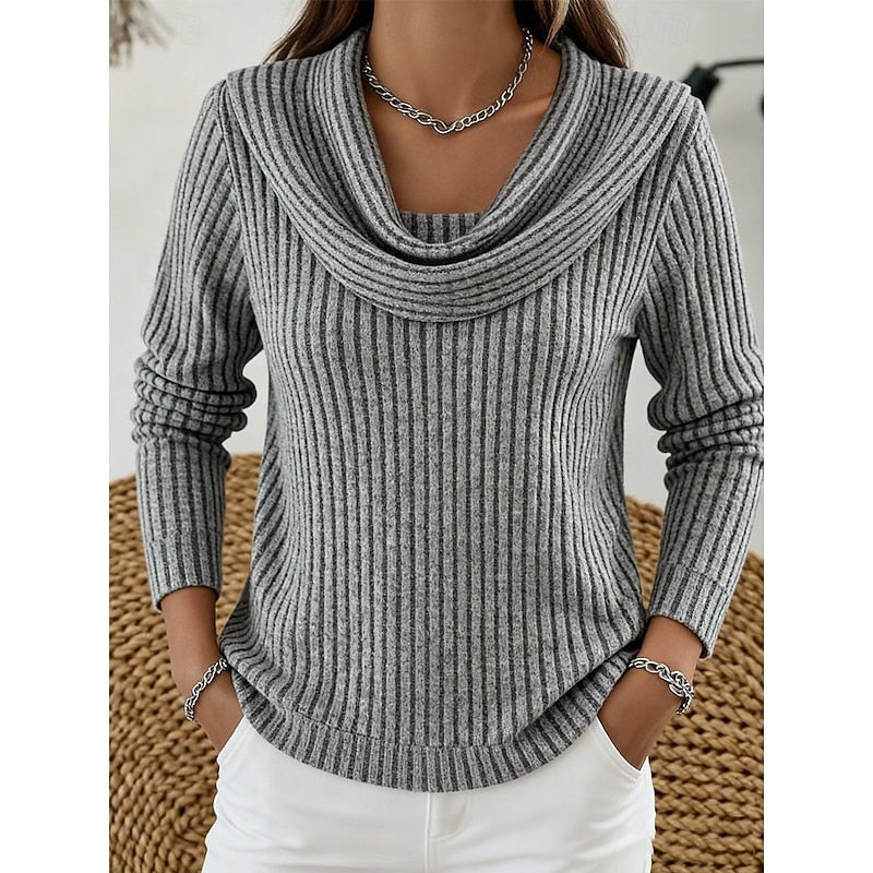 Women's Isadora | Draped Ribbed Knit Top