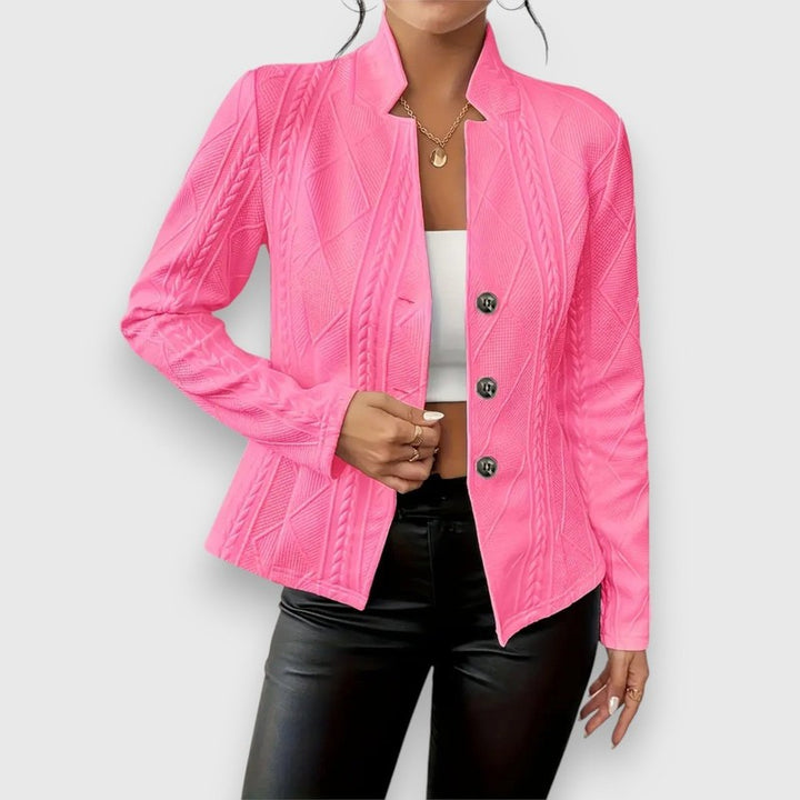 Loretta | Button-Front Textured Cardigan