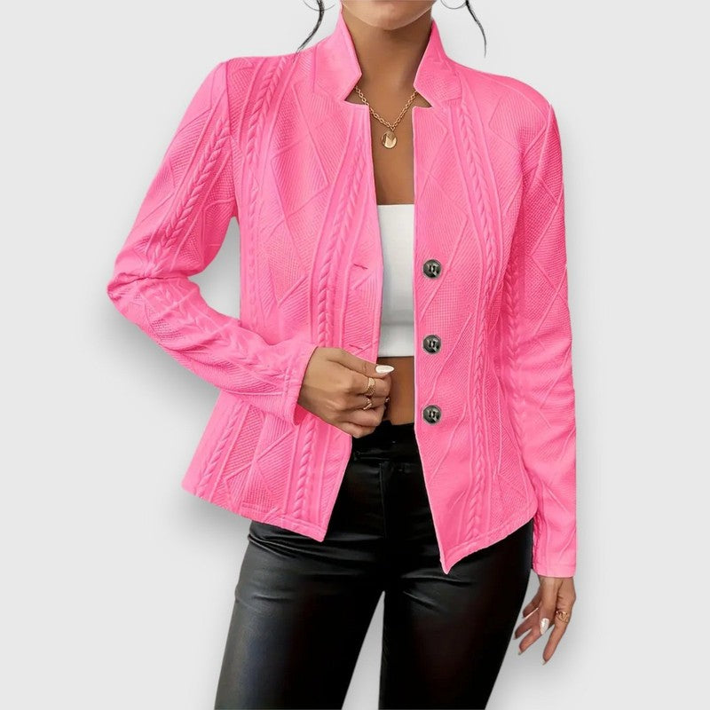 Loretta | Button-Front Textured Cardigan