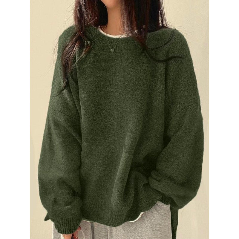 Vida | Oversized Crew Neck Sweater