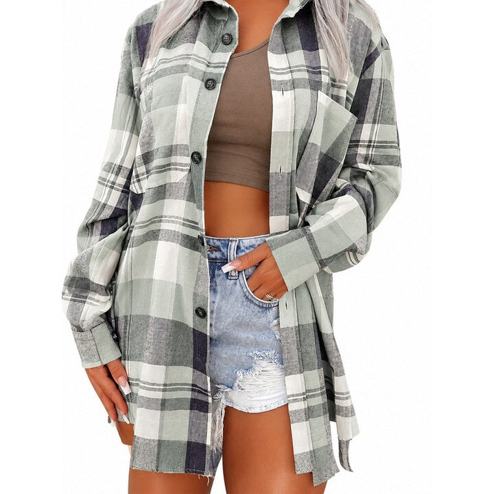 Juliette | Oversized Plaid Long-Sleeve Shirt