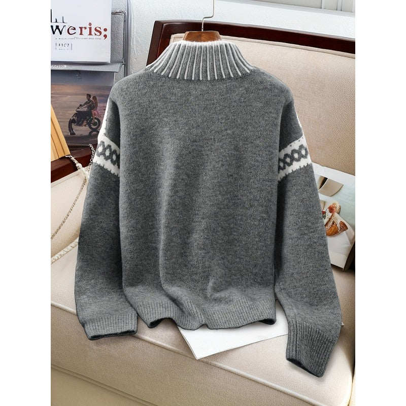 Corinna | Nordic Mock-Neck Sweater