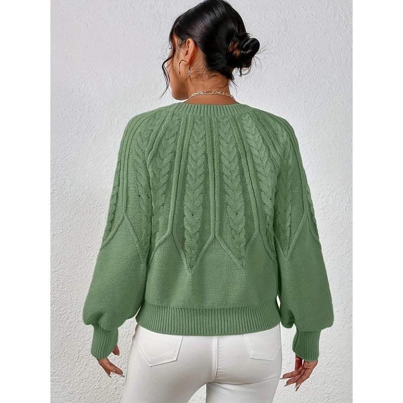Women's Sweater | Relaxed Cable-Knit Pullover
