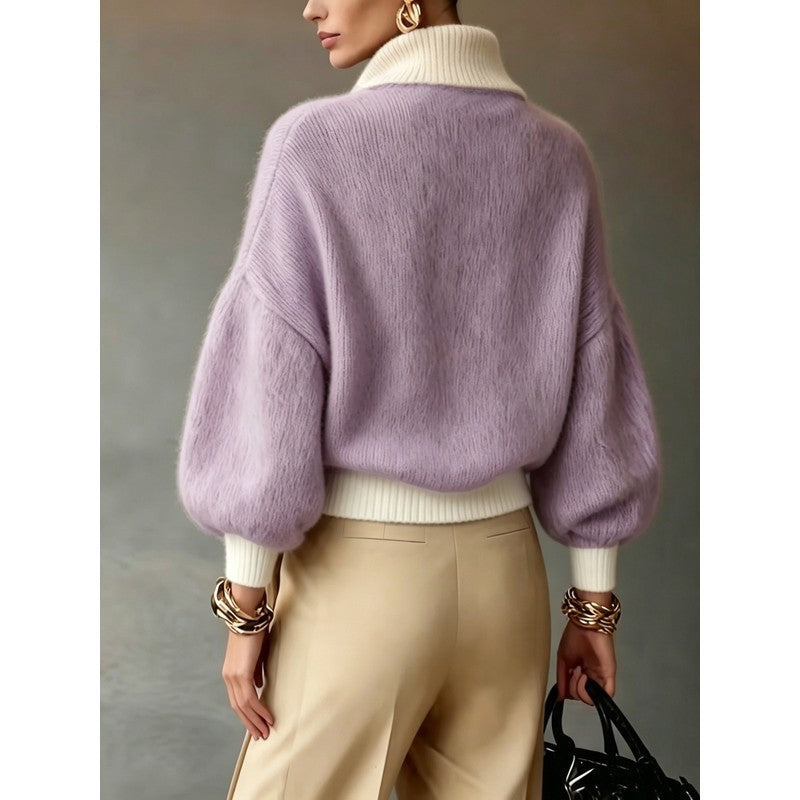Olivia | Half-Zip Knit Sweater
