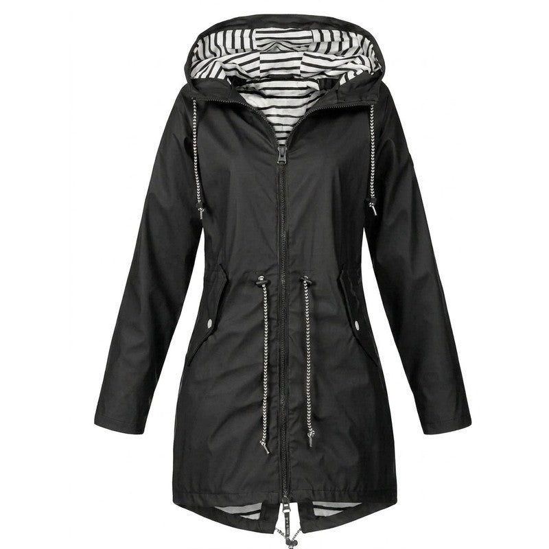 Women Coat | Margaret Hooded Drawstring Silhouette
