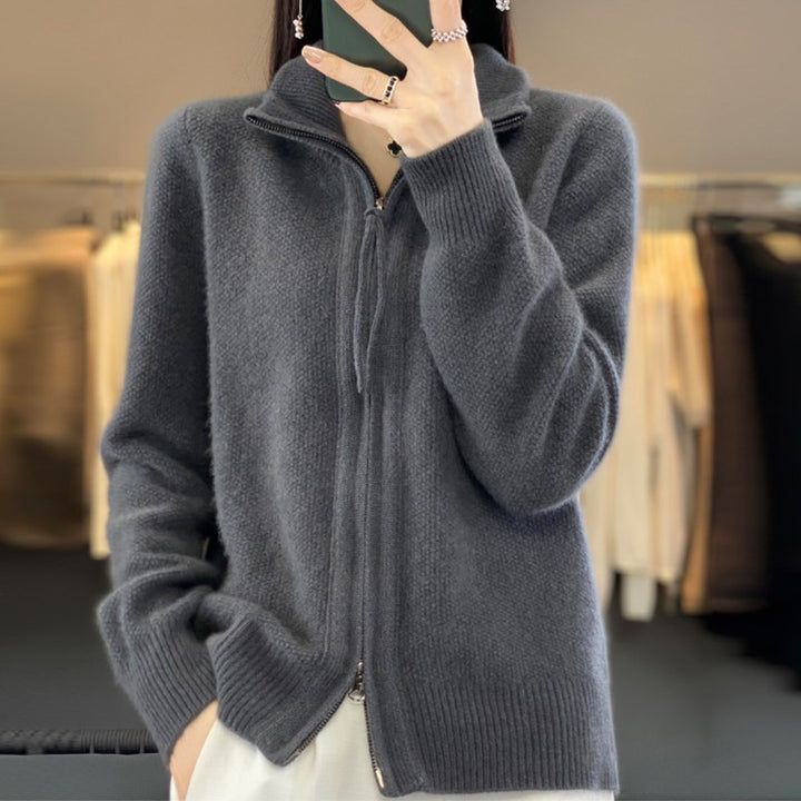 Lena | Zip-Front Knit Cardigan