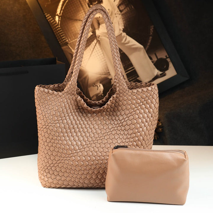 Avery | Geflochtene Leder-Shopper-Tasche