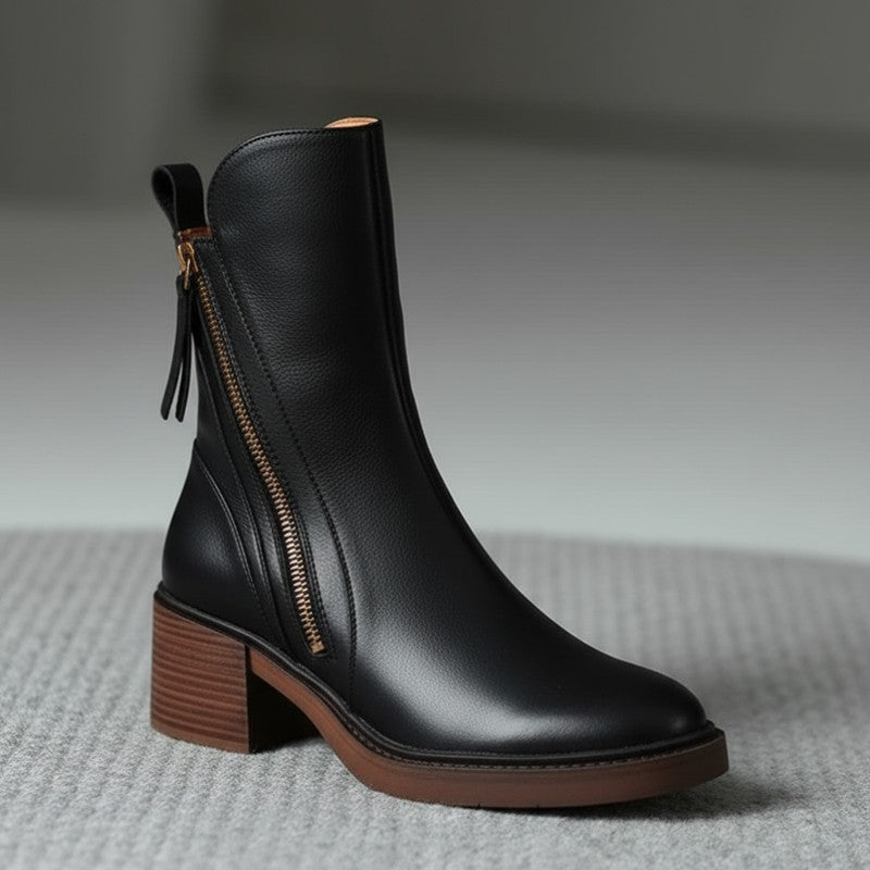 Pernelle | Square Heel Ankle Boots