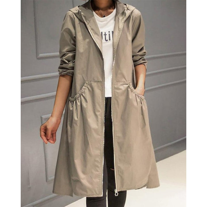 Kathleen | Relaxed Hooded Long Trench Coat