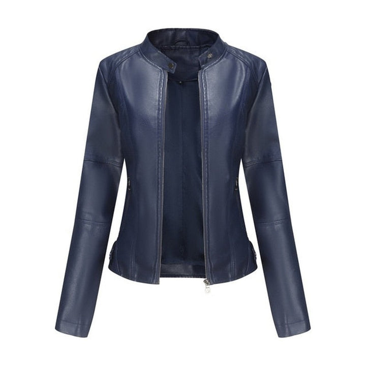 Helen | Tailored Stand-Collar Moto Jacket