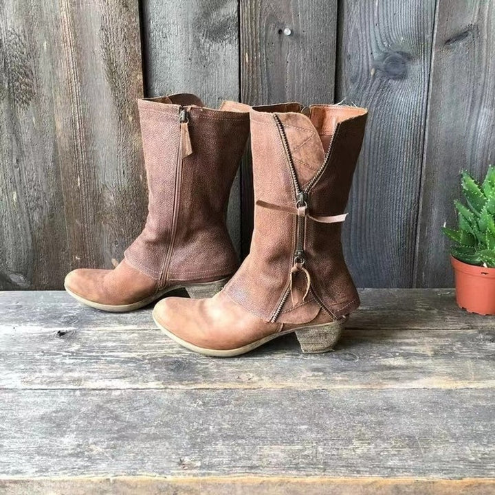 Amparo | Mid-Calf Boots with Side Zip