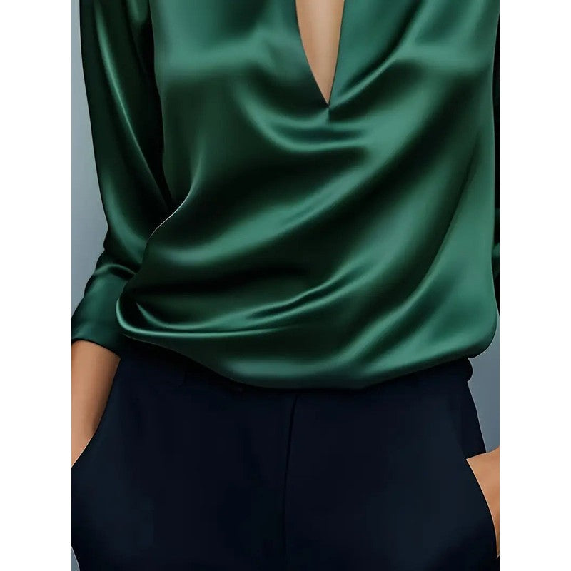 Anna | Soft Structured V-Neck Blouse