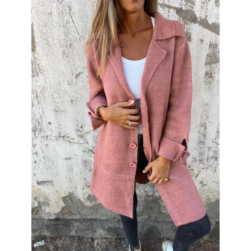 Women's Longline Lapel Coat