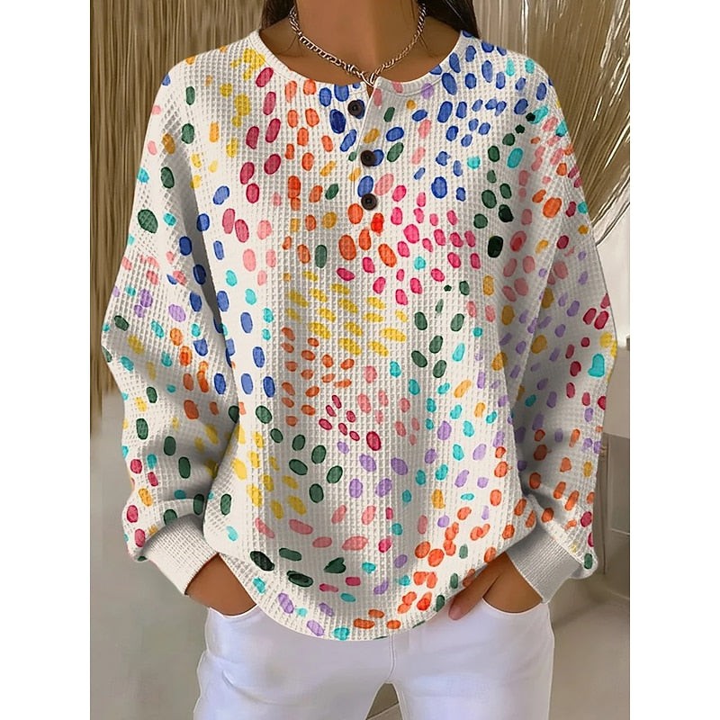 Melody | Abstract Print Crew Neck Sweater