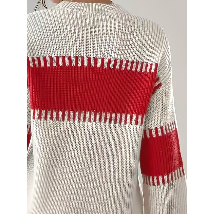 Clara | Colour-Block Striped Cropped Pullover
