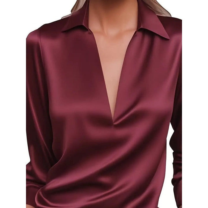 Anna | Soft Structured V-Neck Blouse