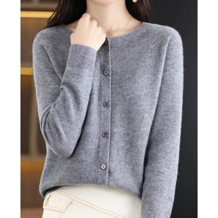 Women Cardigan | Round Neck Knitted Wrap