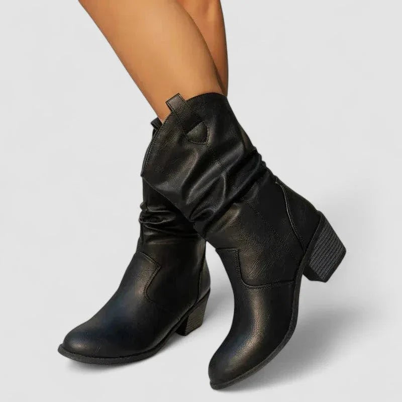 Women's Slouch Western Mid-Calf Boots