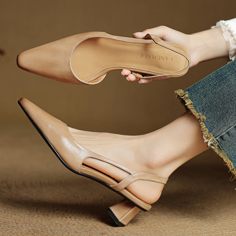 Camille | Sapatos de salto de couro genuíno