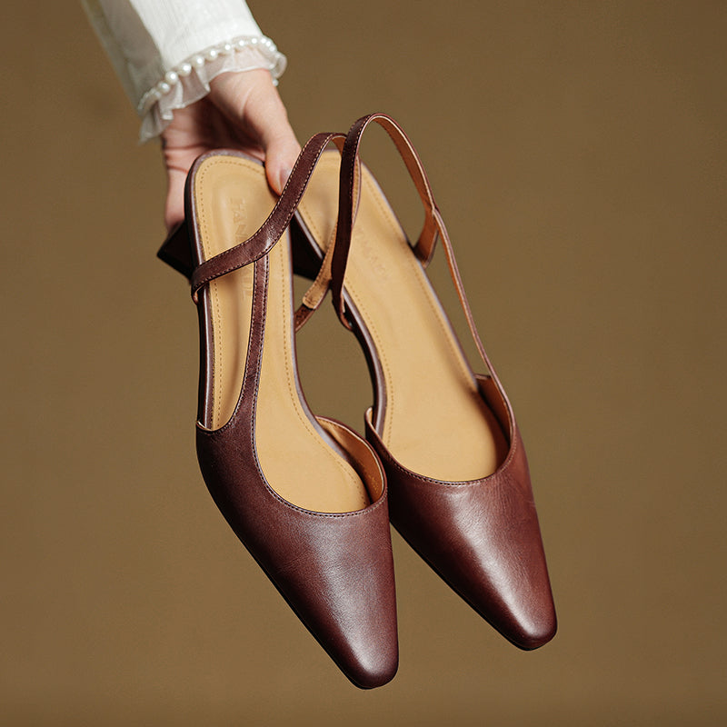 Camille | Sapatos de salto de couro genuíno