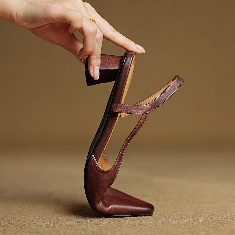 Camille | Sapatos de salto de couro genuíno