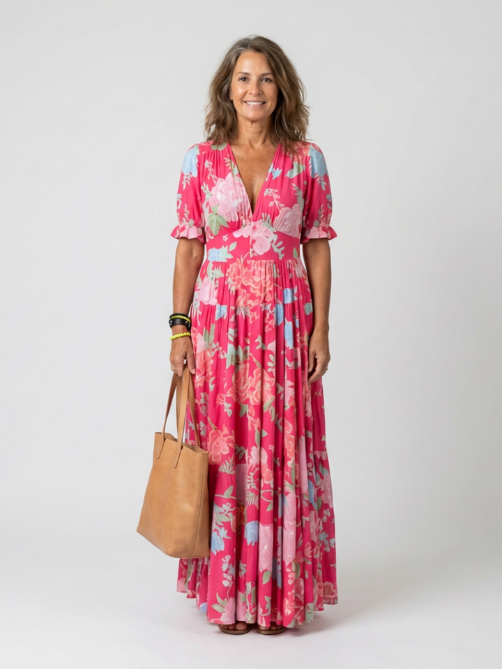 Delaney | Maxi-Kleid mit Blumenprint für Damen